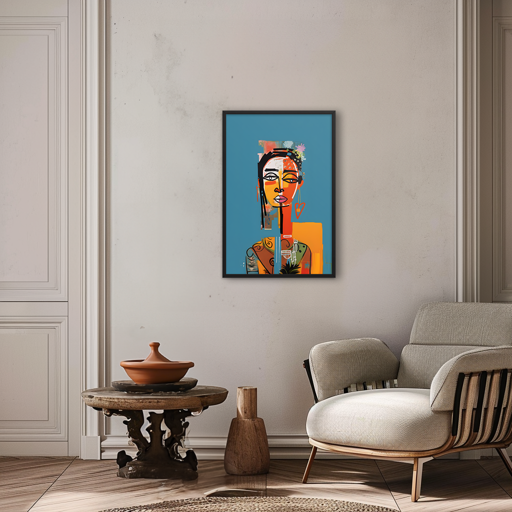 Abstract Woman #2 - Basquiat Inspired Art Print