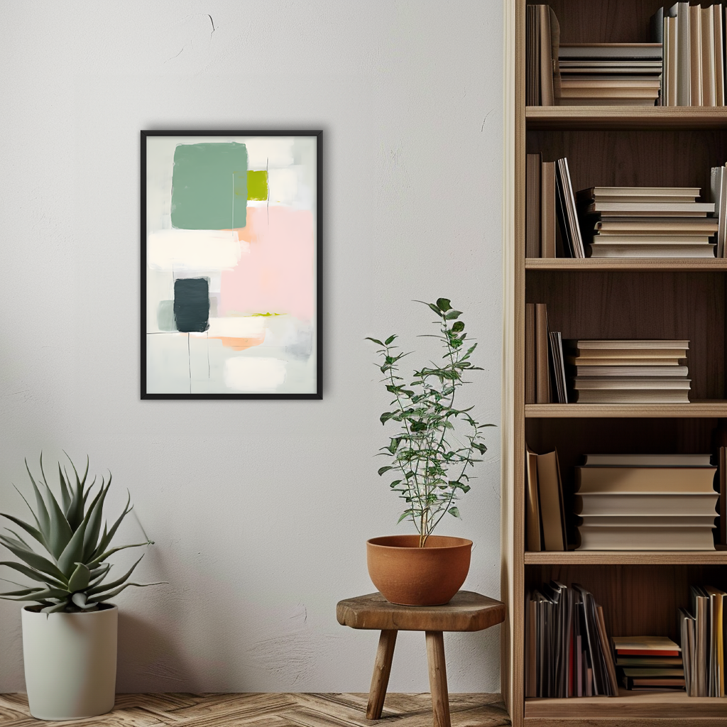 Serene Fusion: Contemporary Abstract Art Print