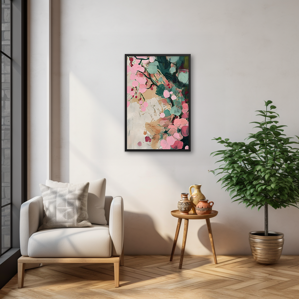 Floral Burst Abstract Art Print