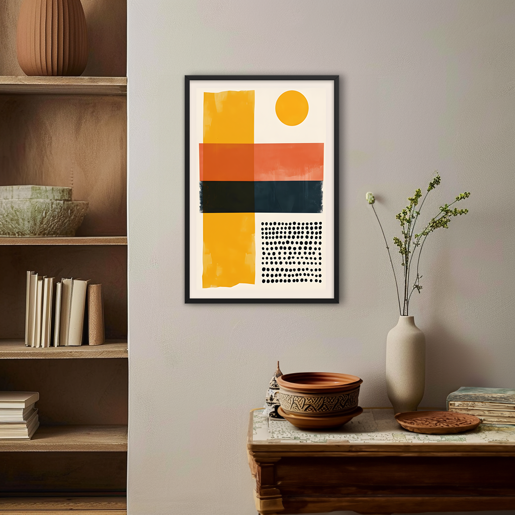 Amber Horizon - Midcentury Modern Art Print