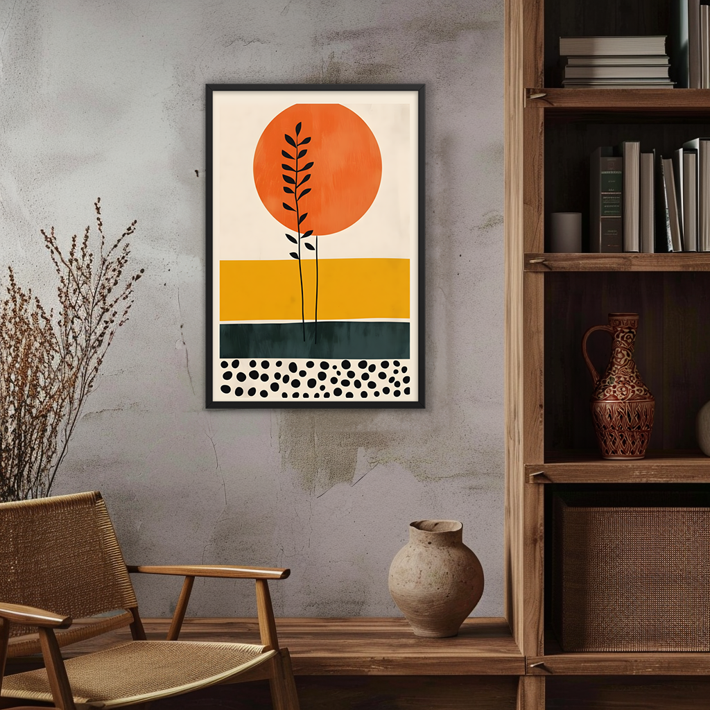 Wheat Field - Mid Century Modern Abstract Print