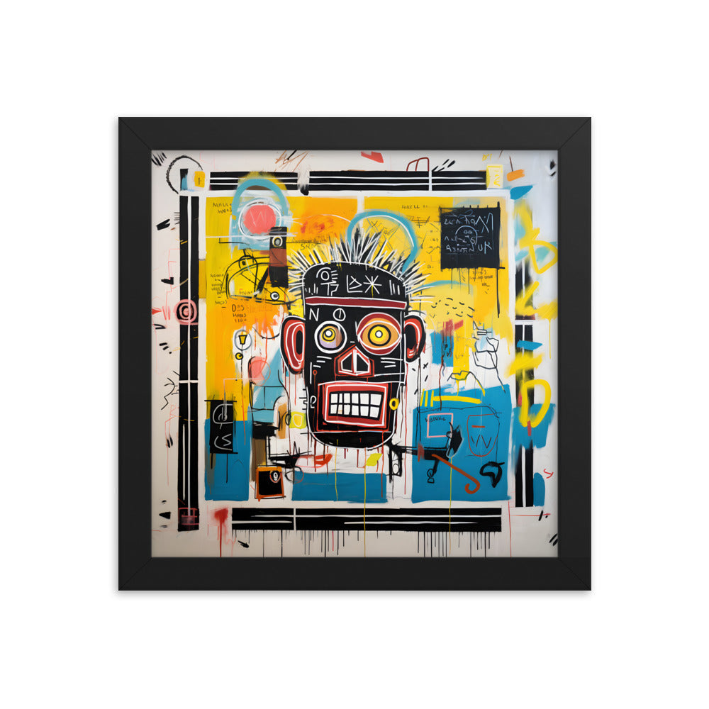 Basquiat Inspired Art Print: "Urban Anxiety"