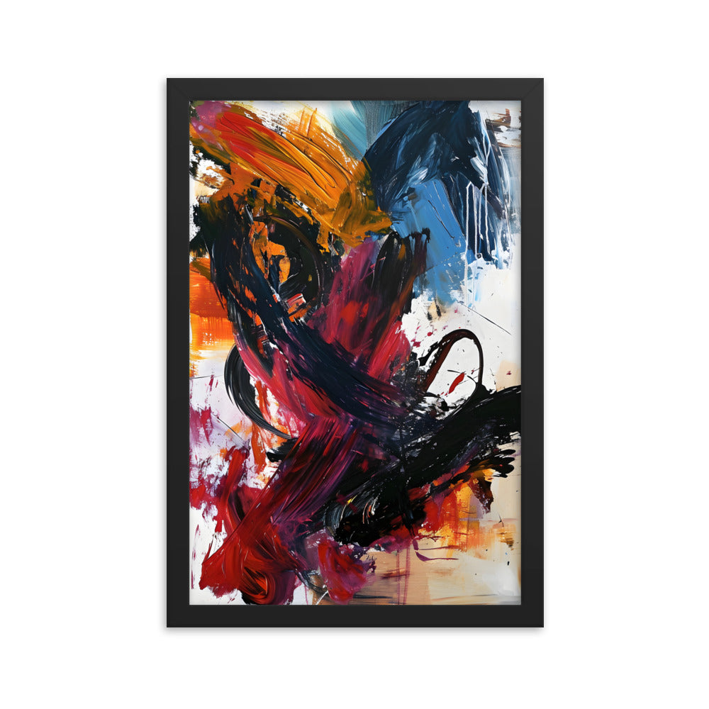 Abstract Framed Print - Chromatic Fusion