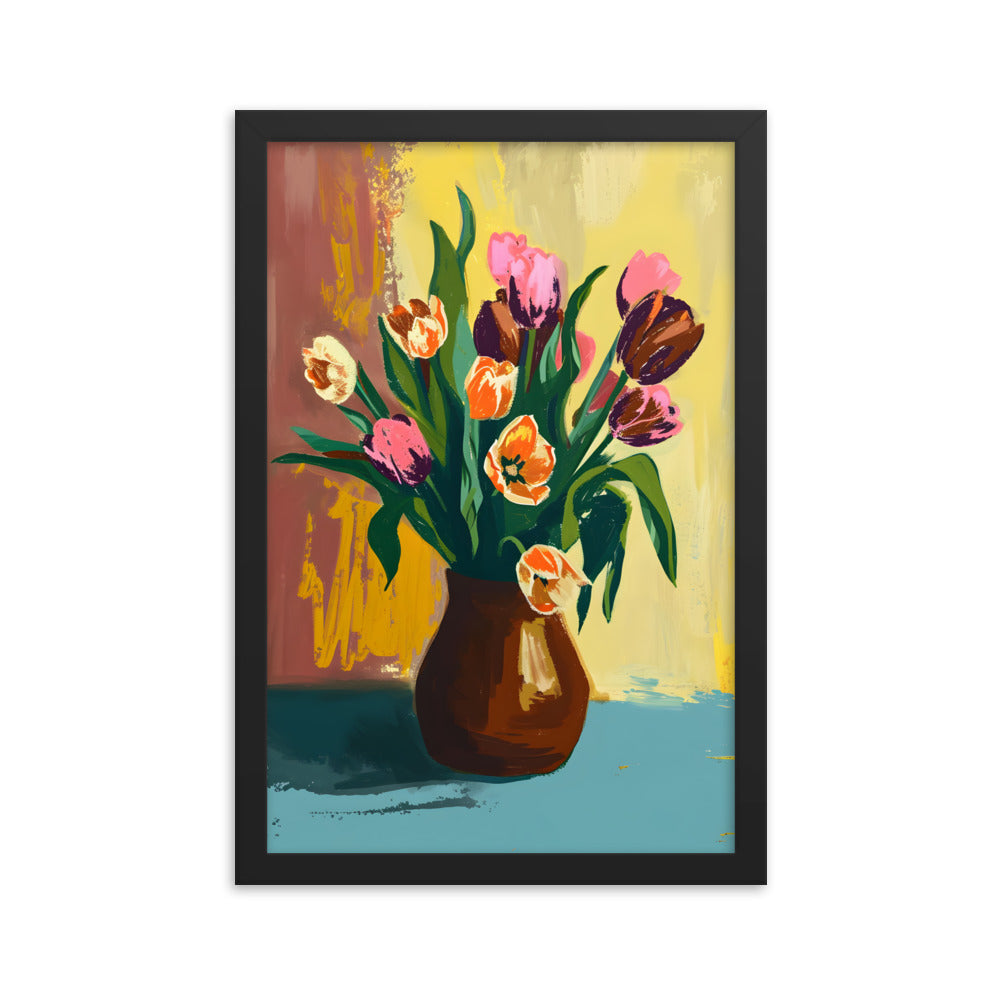 Blooms in Brushstrokes - Van Gogh Inspired Art Print