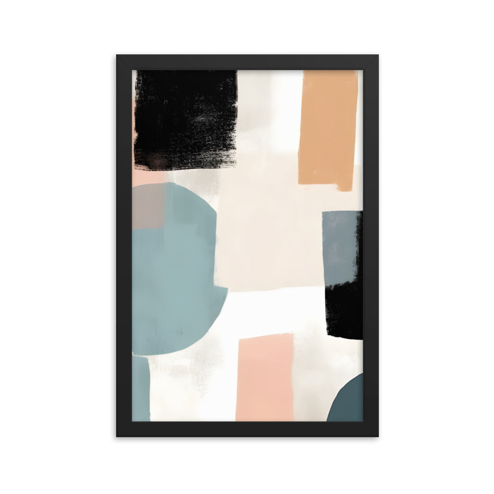 Mid-Century Pastel Mosaic Art Print