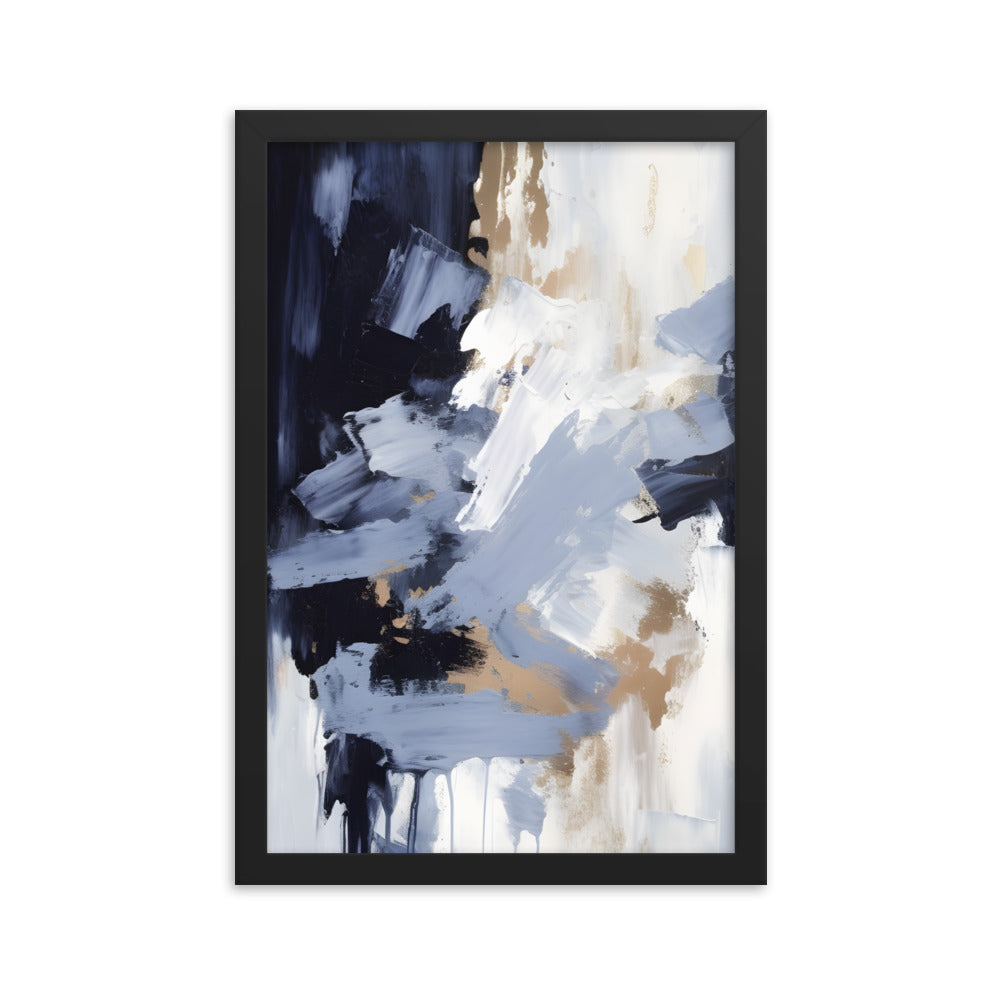 Veiled Midnight Whispers - Abstract Art Print