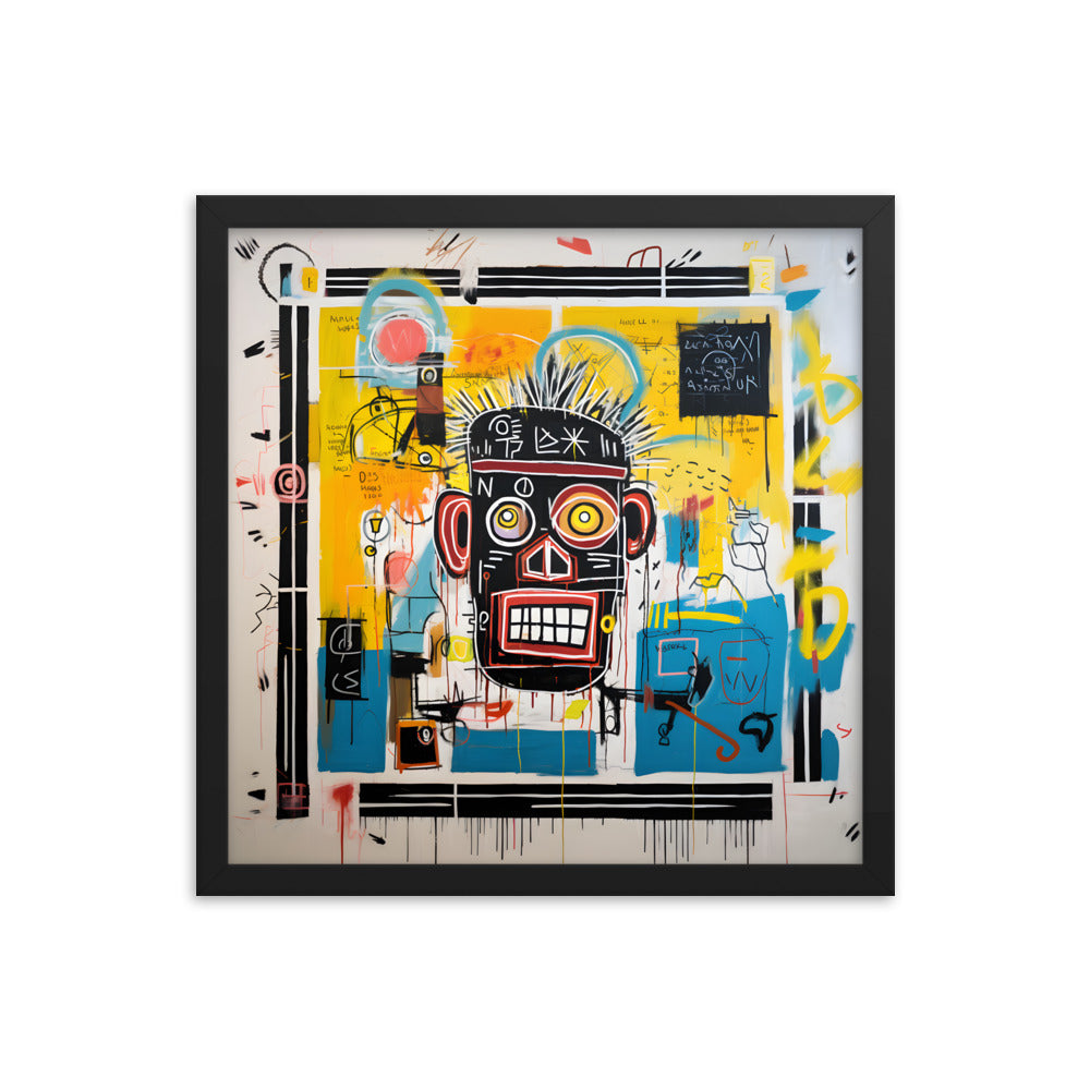 Basquiat Inspired Art Print: "Urban Anxiety"