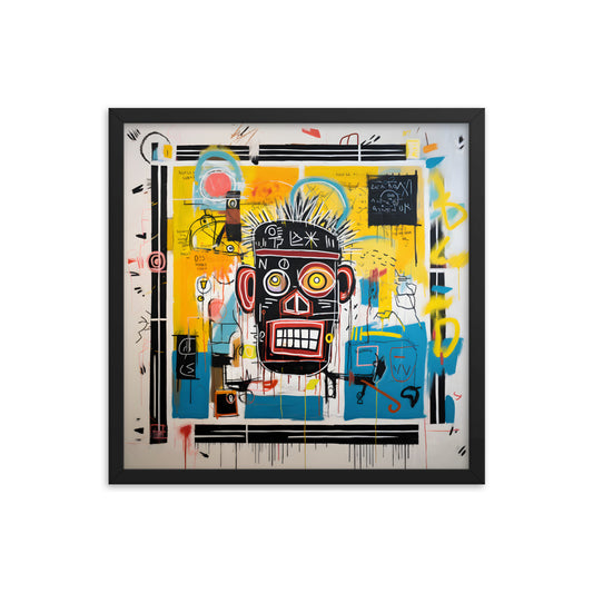 Basquiat Inspired Art Print: "Urban Anxiety"