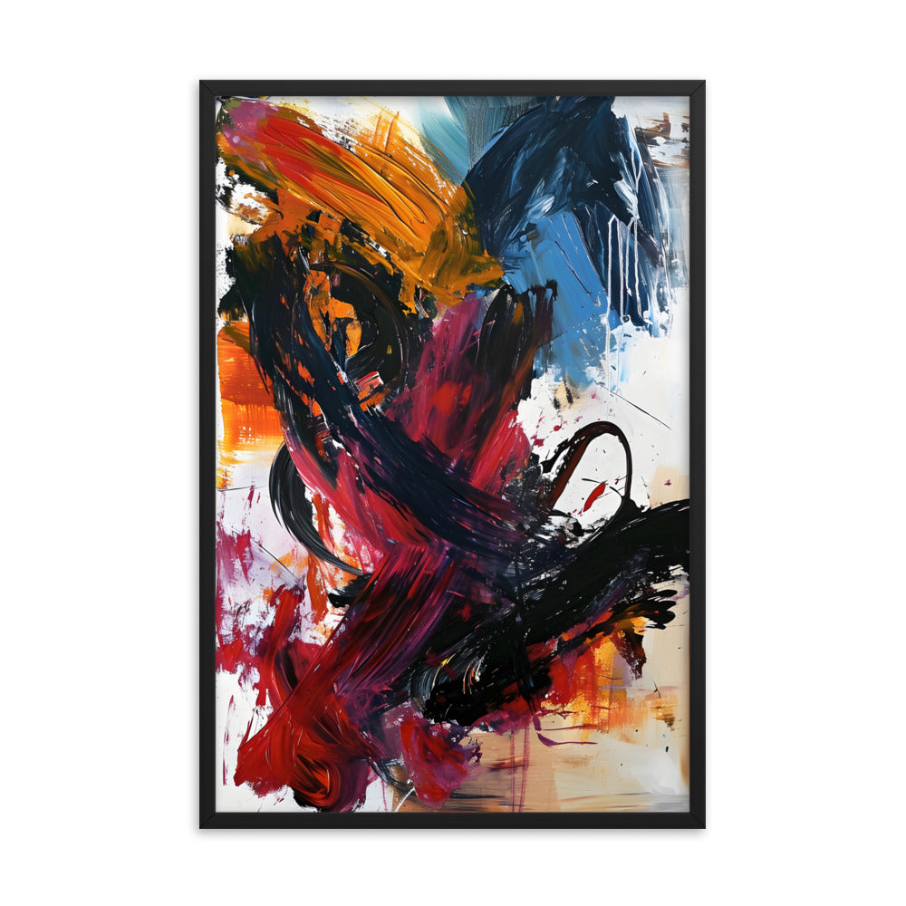 Abstract Framed Print - Chromatic Fusion