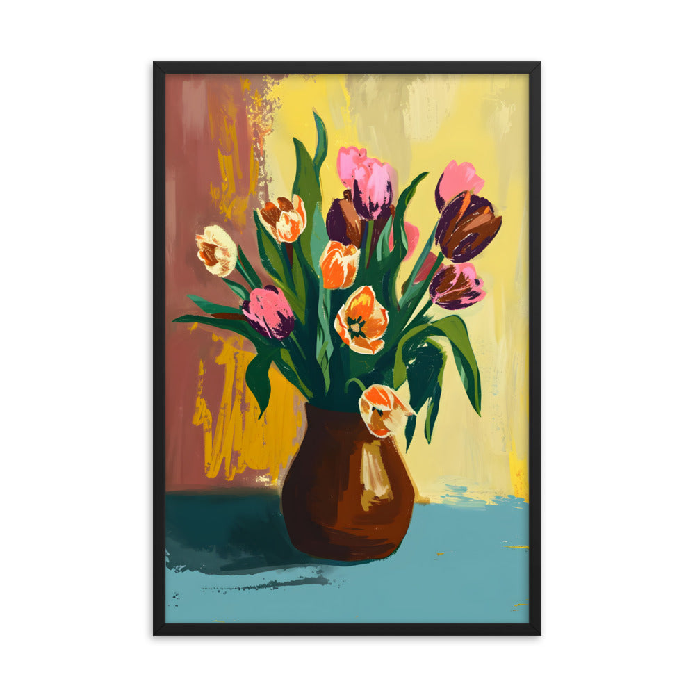 Blooms in Brushstrokes - Van Gogh Inspired Art Print