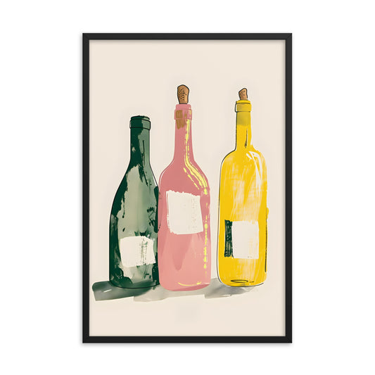 Vibrant Vino - Graphic Wine Bottles Illustration