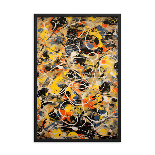 Celestial Swirl - Pollock Inspired Art Print