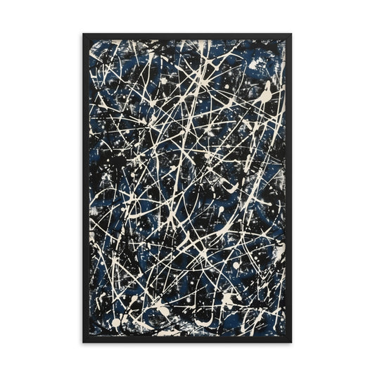 Midnight Sonata - Pollock Inspired Art Print