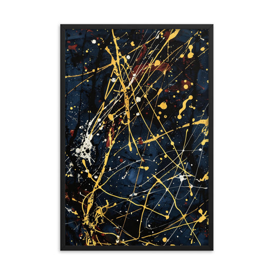 Celestial Rhapsody - Pollock Inspired Art Print