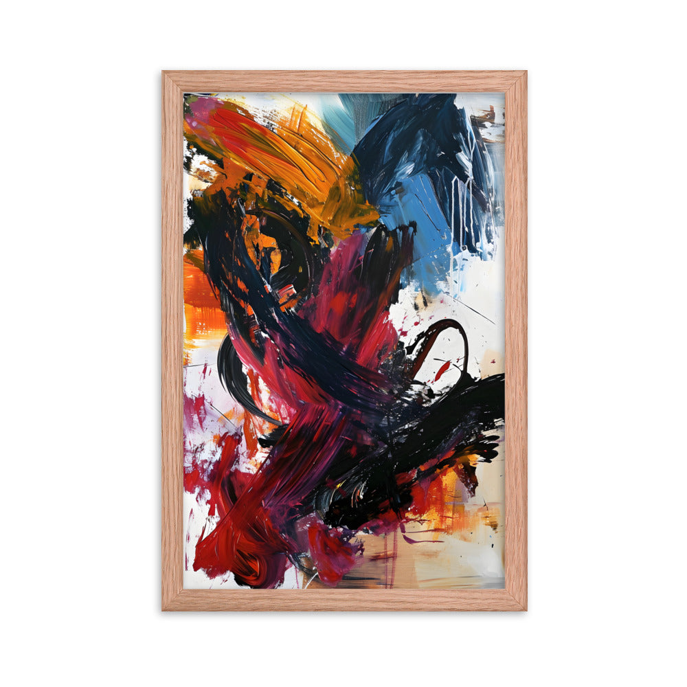 Abstract Framed Print - Chromatic Fusion