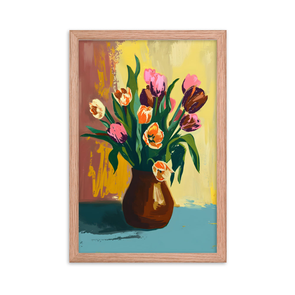 Blooms in Brushstrokes - Van Gogh Inspired Art Print