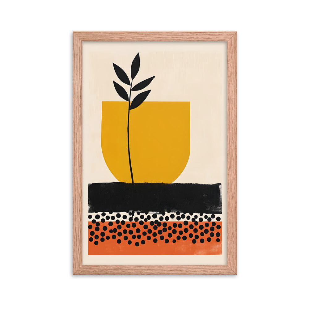 Mid-Century Botanicals: Abstract Potted Plant Art Print