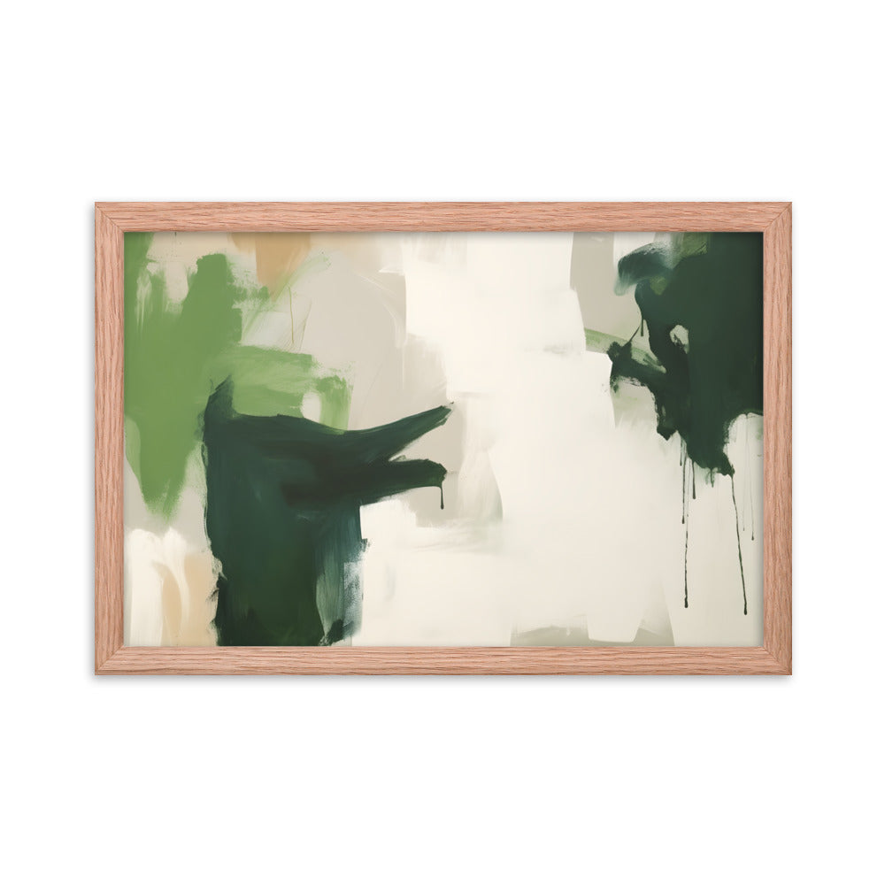 Emerald Standoff: Abstract Landscape Art Print