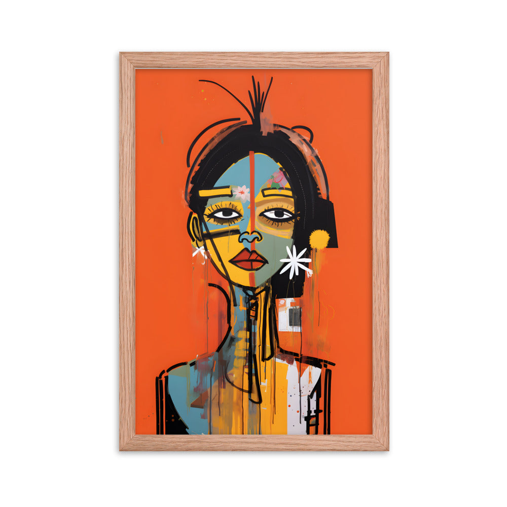 Portrait of An Abstract Woman - Basquiat Inspired Art Print