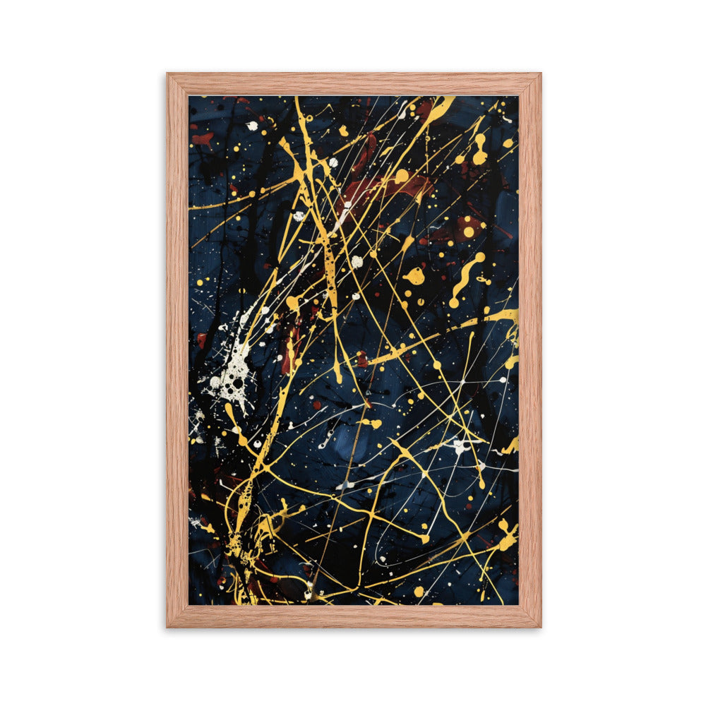 Celestial Rhapsody - Pollock Inspired Art Print