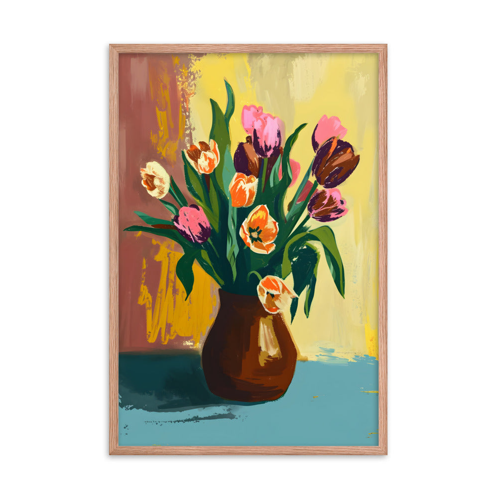 Blooms in Brushstrokes - Van Gogh Inspired Art Print