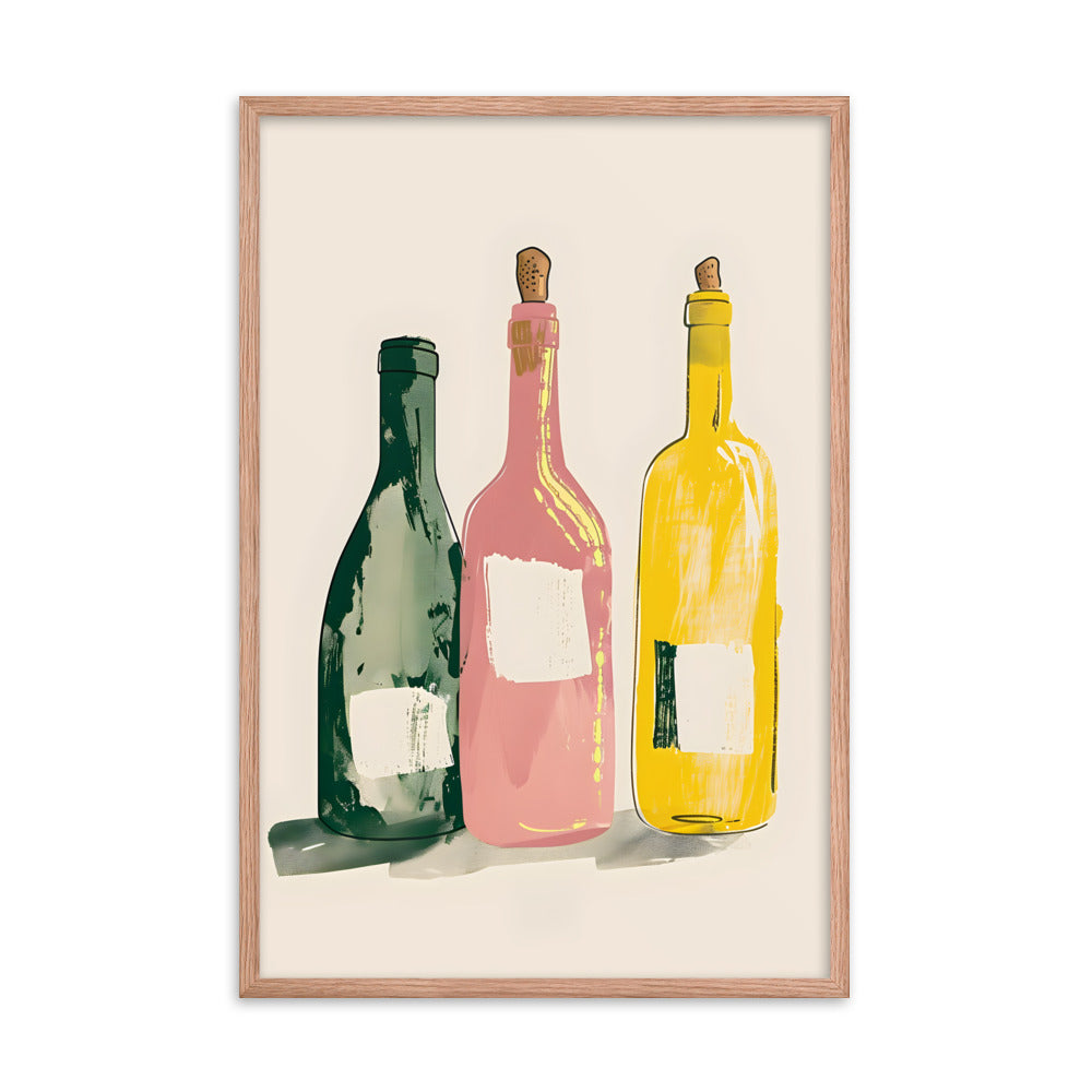 Vibrant Vino - Graphic Wine Bottles Illustration