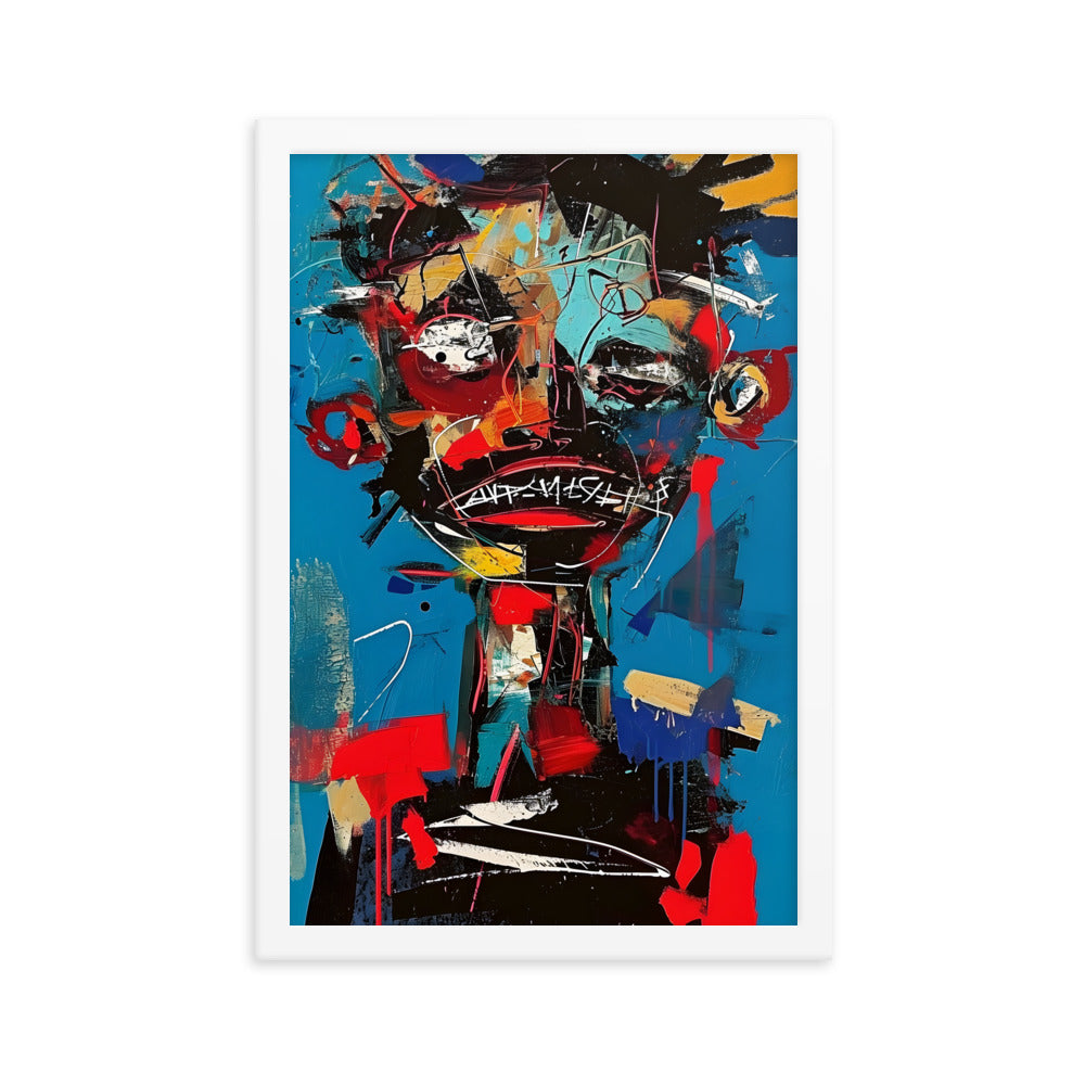 Turmoil In Technicolour - Basquiat Inspired Art Print