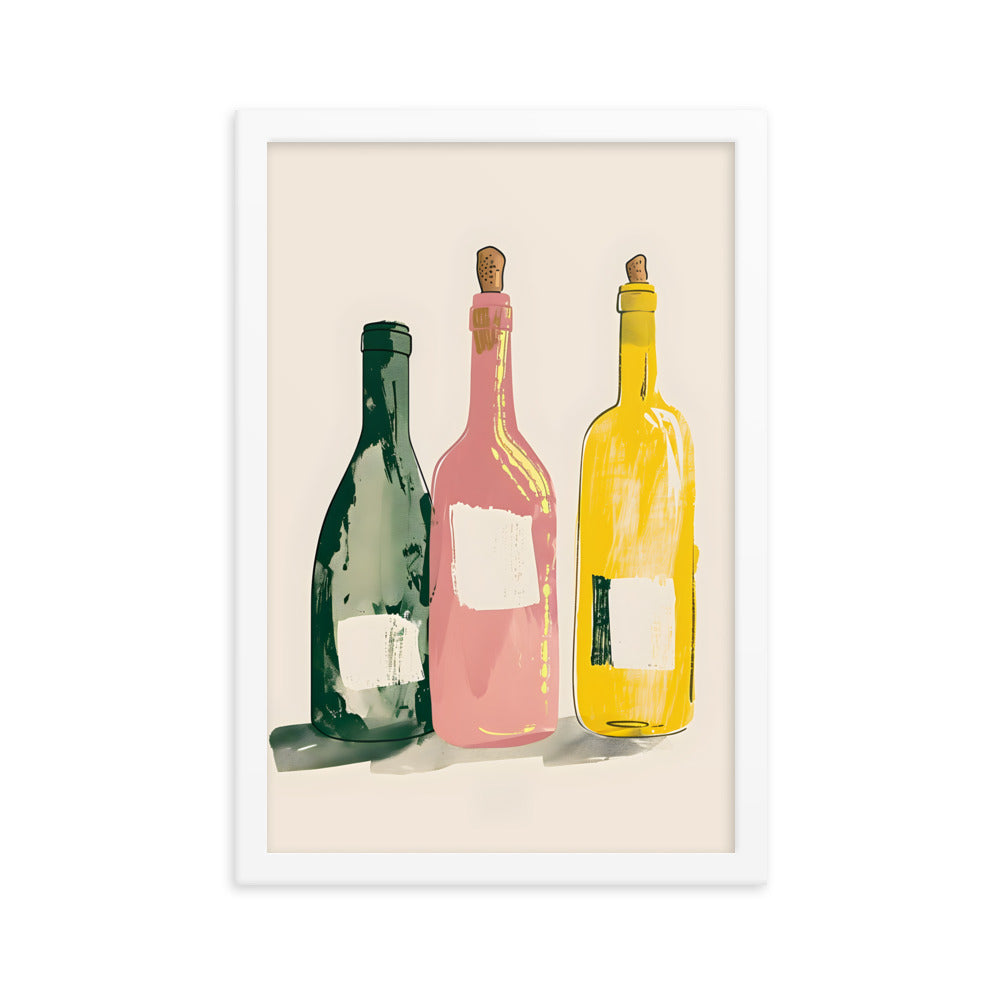 Vibrant Vino - Graphic Wine Bottles Illustration