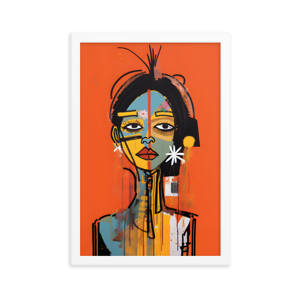 Portrait of An Abstract Woman - Basquiat Inspired Art Print