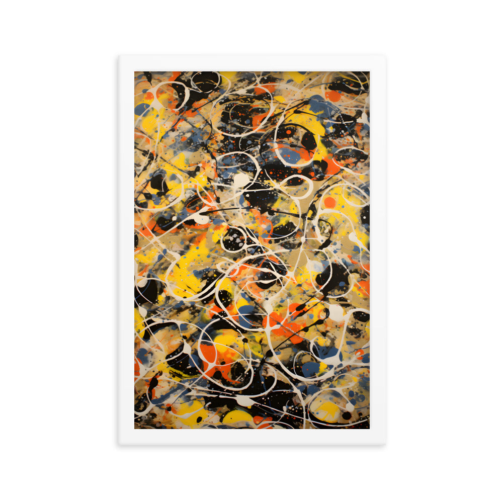 Celestial Swirl - Pollock Inspired Art Print