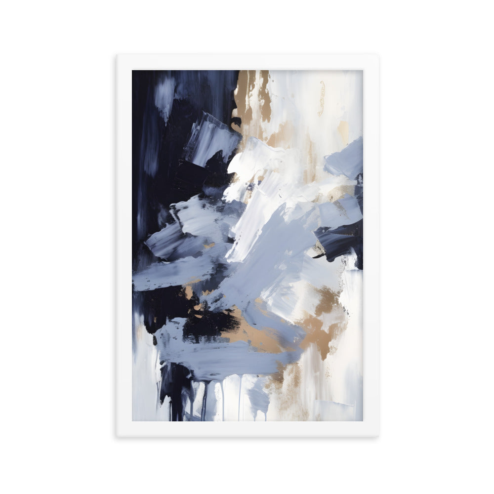 Veiled Midnight Whispers - Abstract Art Print