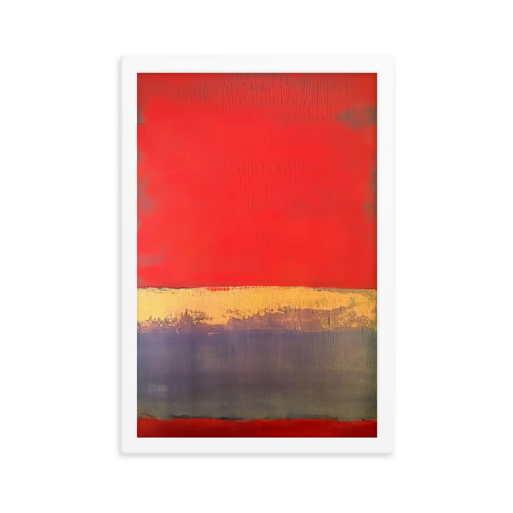 Crimson Elegance - Rothko Inspired Art Print