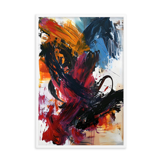 Abstract Framed Print - Chromatic Fusion