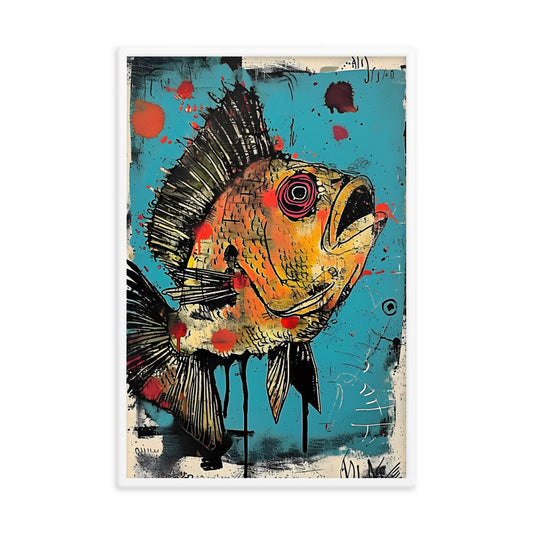 Life Aquatic - Basquiat Inspired Abstract Print