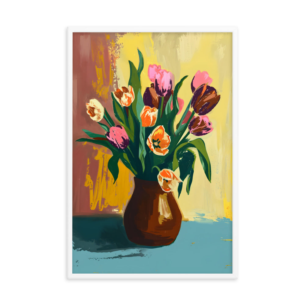 Blooms in Brushstrokes - Van Gogh Inspired Art Print