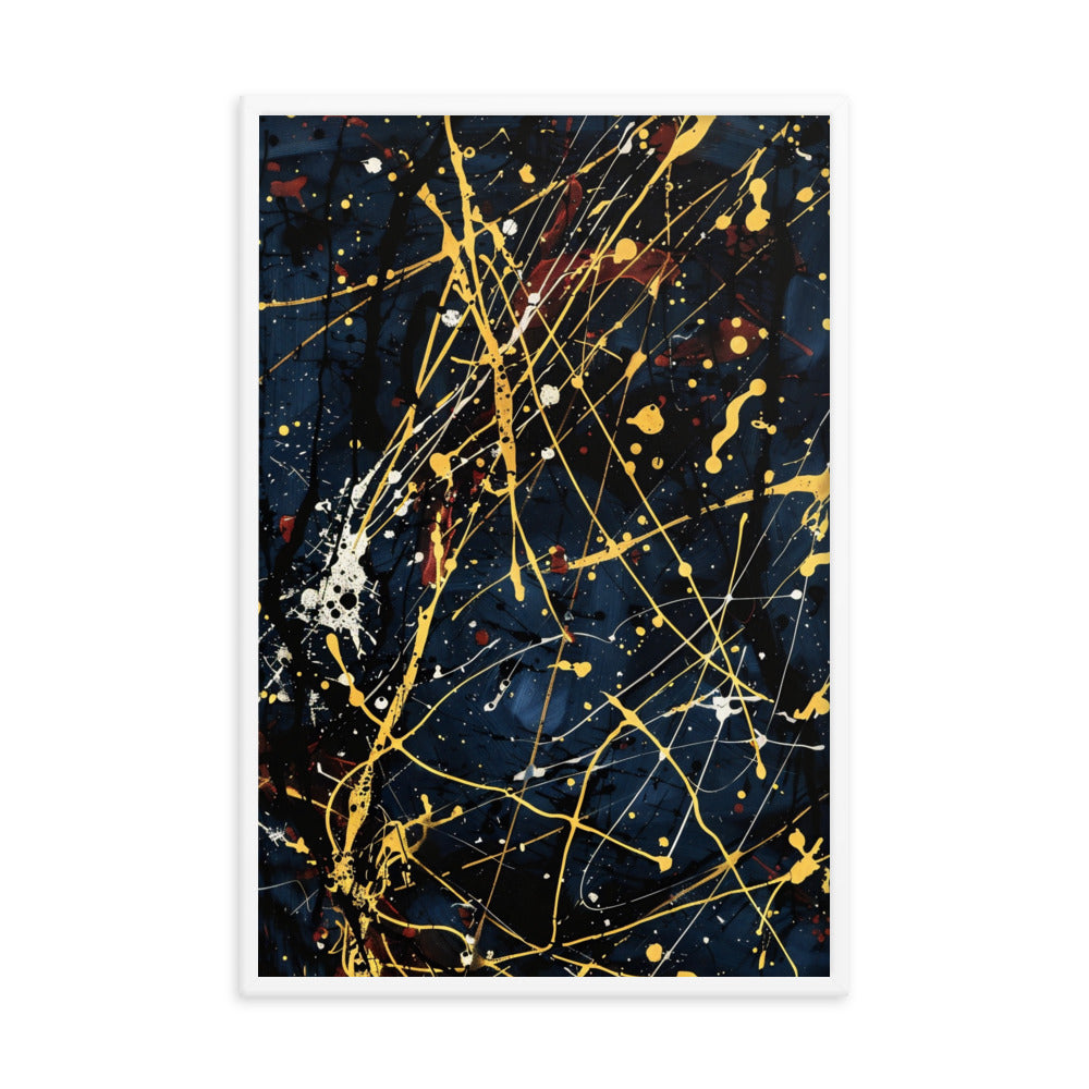 Celestial Rhapsody - Pollock Inspired Art Print